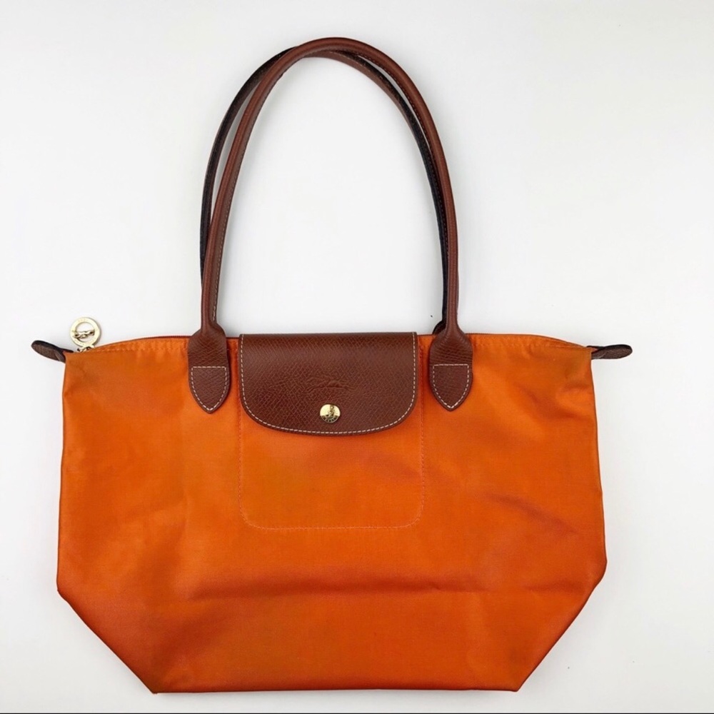 Longchamp Le Pliage Orange Small Nylon Tote